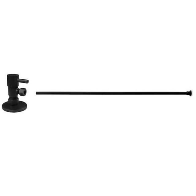 Westbrass D105QRT-62 Kit de Toilette avec Arrêt d'Angle Rond, Noir Mat