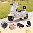 thumbnail image 4 of Pircart Kids Mini Motorcycle, 6V Electric Ride on Toy with Music, Realistic Horn, Light, 2 Electric Toddler Motorcycle for Kids Age 3+, White, 4 of 9