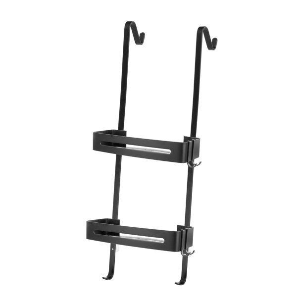 Carrito puerta, a prueba de , bañera, baño, canasta de almacenamiento, estante , sobre , carrito c negro Baoblaze Estante de baño