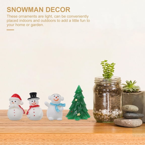 RENACLIPY Mini Resin Ornaments Set for Home Decoration, Winter Seasonal Decor, Realistic Lifelike Design, Perfect for Homeowners, 1 Set