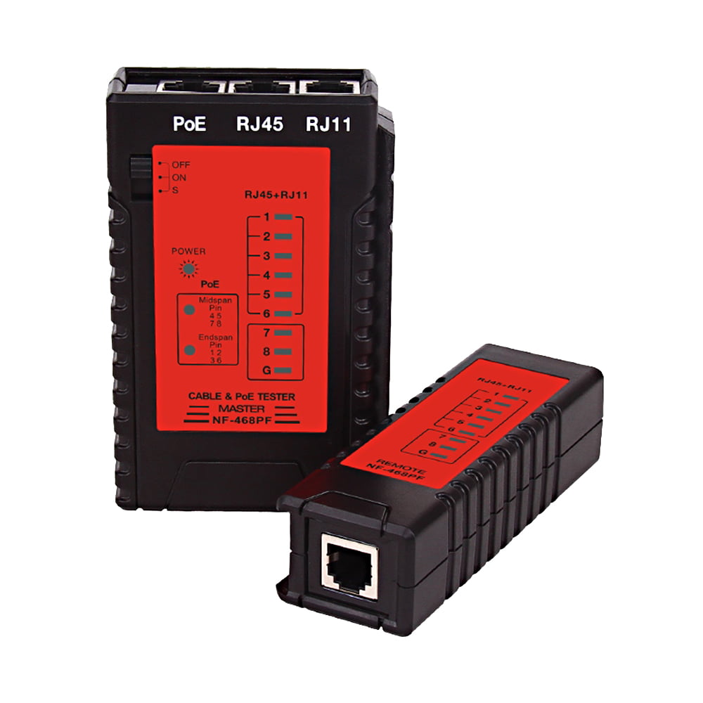 NF-468PF Network Cable Tester RJ45 RJ11 PoE Switch Tester for Ethernet LAN K3H8 