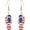 Gold Flip Flop, variant on American USA Flag Earrings for Women Patriotic Red White Blue Flip Flop Sandal Cubic Zircon Dangle Drop Earrings, 4th of July Independence Day Gift[m0976]