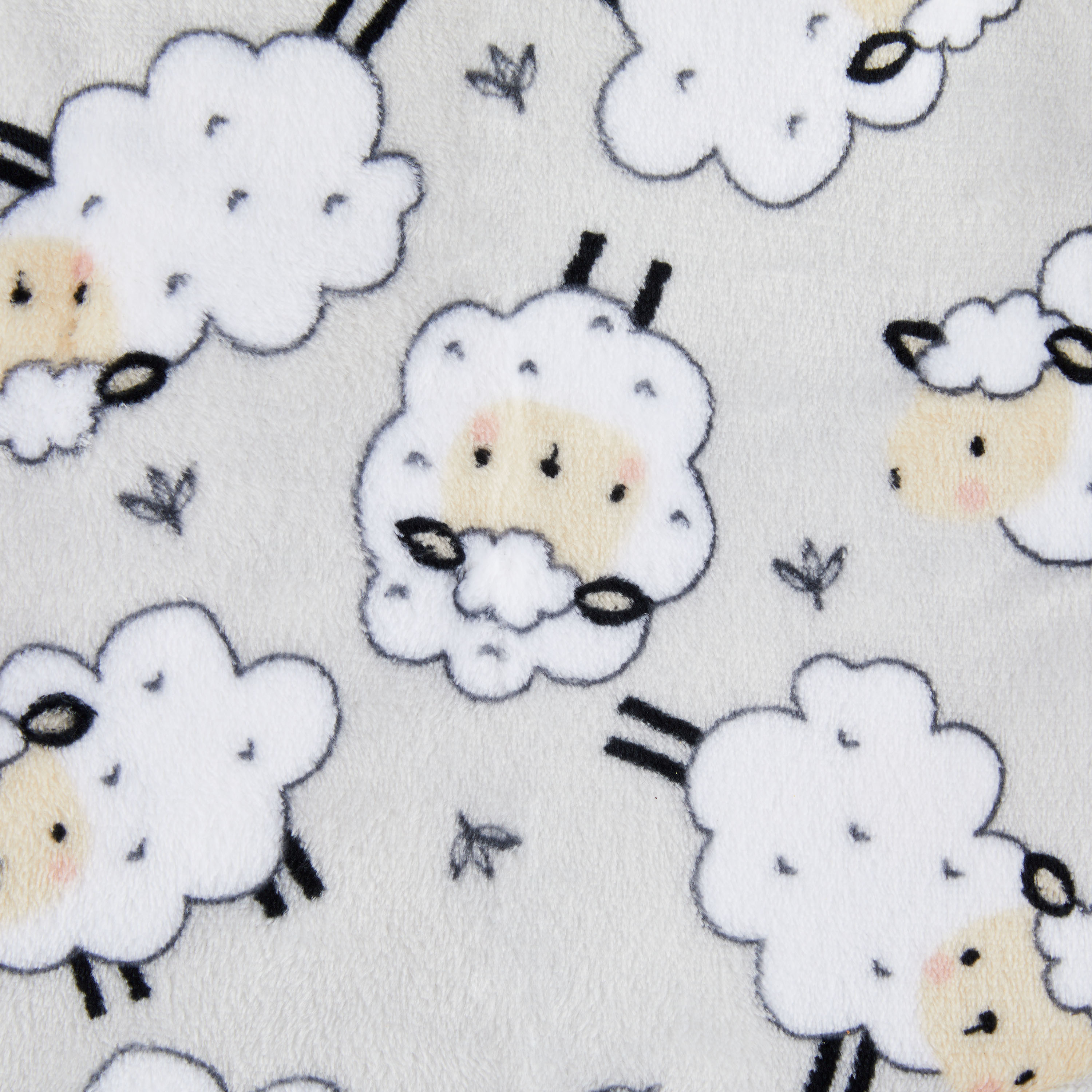 Parent's Choice Grey Sheep Plush Baby Blanket,Infant Unisex, 30" x 36" - image 5 of 8