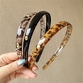thumbnail image 6 of FENOHREFE Stylish Leopards Pattern Headband Elegant Resins Hair Hoop Casual Wear Hairband for Ladies and Teens, 6 of 7