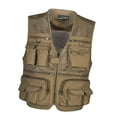 thumbnail image 4 of S SERENABLE Men Fishing Vest Breathable Multi-Pocket Mesh Waistcoat Photo Travel Work Jacket XL, 4 of 5