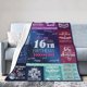 thumbnail image 1 of LHSHID Happy 16th Birthday Throw Blanket Soft Fuzzy Fleece Blanket For Couch Bed Living Room Decoration 60x80in, 1 of 5