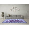 thumbnail image 3 of Ahgly Company Machine Washable Indoor Round Animal Blue Traditional Area Rugs, 6' Round, 3 of 4