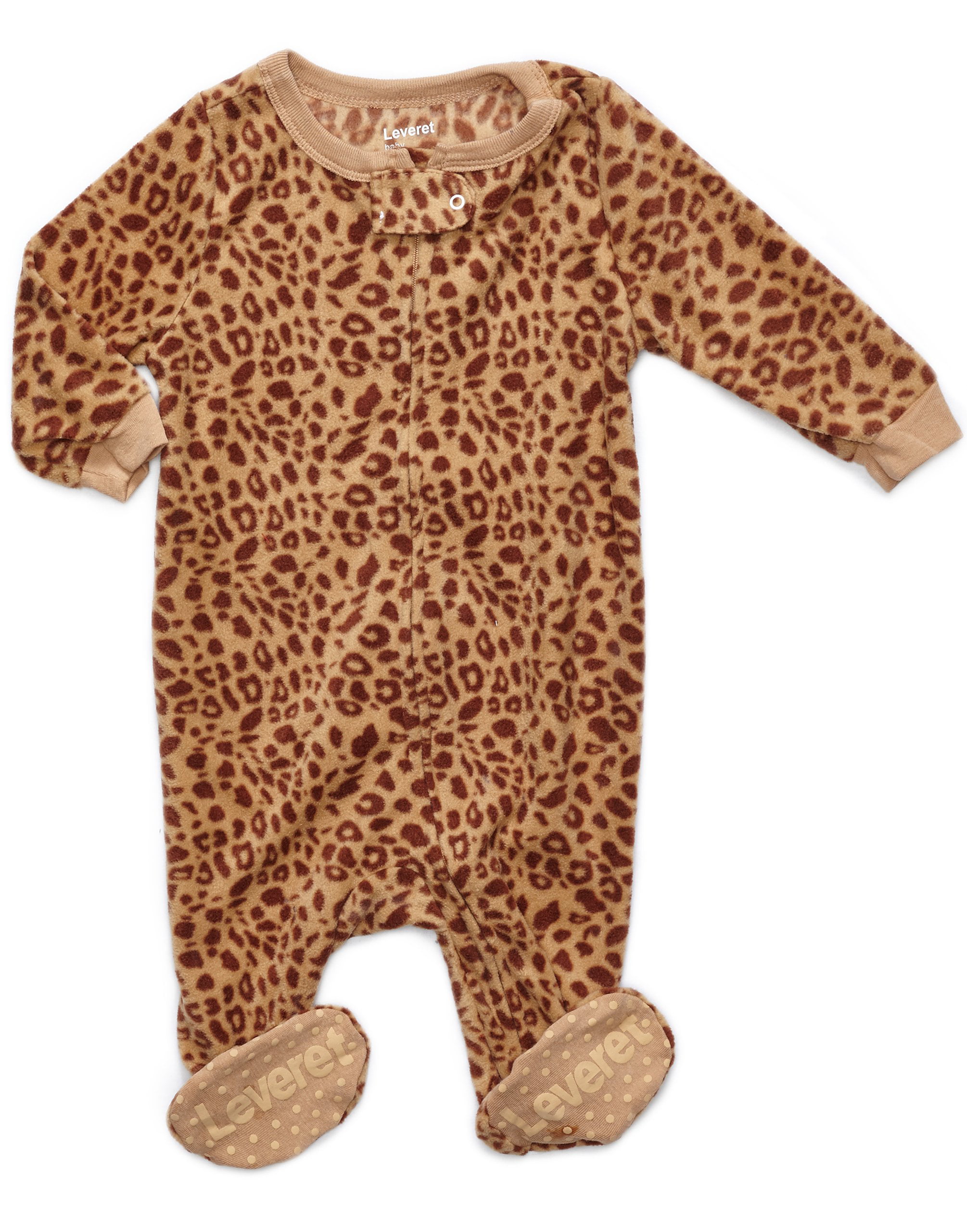 Leveret - Leveret Fleece Baby Girls Footed Pajamas Sleeper Kids