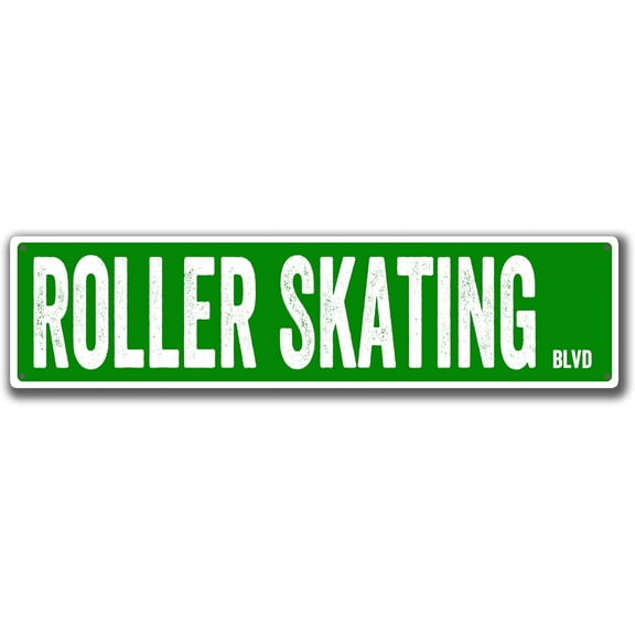 Roller Skating Blvd Metal Tin Sign Road Garage Living Room Bathroom Garden Signs Home Art Wall Decoration Poster Plaque Gift, style-8 4 X 16 Inch