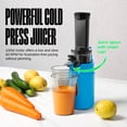 thumbnail image 6 of Ventray Essential Ginnie Juicer Compact Small Cold Press Masticating Slow Juicer Low Speed Easy to Clean Brush Included - Blue, Holiday Gift, 6 of 12