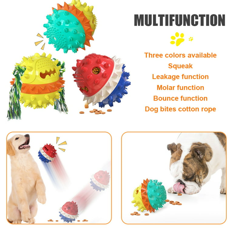 Dww-dog Toys For Aggressive Chewers Large Breed, Interactive Squeaky Dog  Balls For Medium Dogs Relieving Anxiety, Small Dog Toys For Dog Teeth  Cleanin