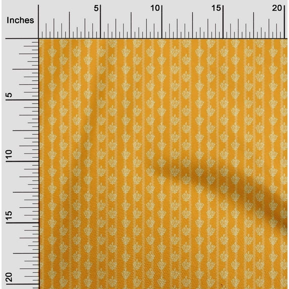 oneOone Cotton Poplin Fabric Stripe & Floral Block Print Fabric By Yard 42 Inch Wide