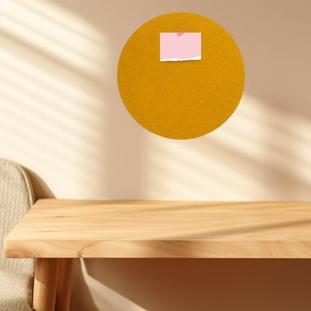 WORGEOUS Circular Adhesive Cork Board Cute Bulletin Board For Wall Farmhouse Memo Board For Office Notes Display Board Wood Bulletin Board For Photos