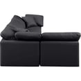 thumbnail image 4 of Meridian Furniture Indulge 129" Black Vegan Leather L-Shaped Modular Sectional, 4 of 10