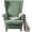 Green, variant on JIAN YA NA Wingback Chair Covers 2 Piece Set - 2 IN 1 Design Armchair Covers Solid Soft Wing Back Chair Cover Stretch Wing Chair Slipcover Furniture Protector for Living Room Bedroom Hotel (Green)