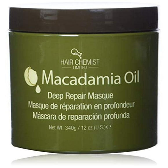 Mascarilla de reparación profunda Hair Chemist Macadamia, 12 onzas