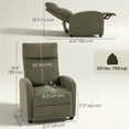 thumbnail image 3 of HOMCOM Fauteuil Inclinable à Poussée pour Cinéma Maison avec Siège Rembourré, 3 of 10