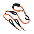 thumbnail image 4 of Bungees dobles reflectantes antitirones para senderismo canicross razas medianas y grandes Naranja, 4 of 9