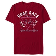 Women's Lost Gods Italy Bike Race Boyfriend Graphic Tee Cardinal X Large