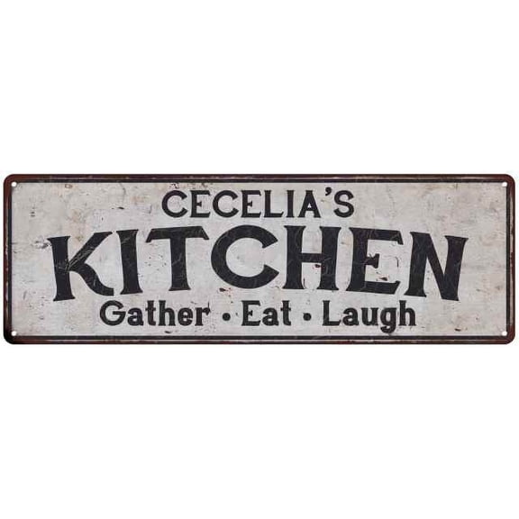 CECELIA's Kitchen Gift Rustic Chic Decor Gift 6x18 Sign 206180051816
