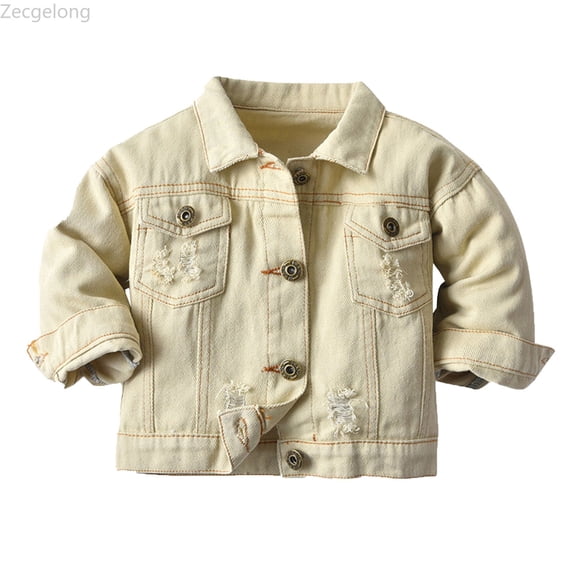 Zecgelong Toddler Boys Girls Windproof Solid Denim Coat Jacket Kids Warm Outerwear Jacket