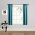 thumbnail image 2 of Eclipse Phoenix Blackout Curtain Rod Pocket Panel, Set of 2, Aegean Blue, 37" W x 63" L, 2 of 7