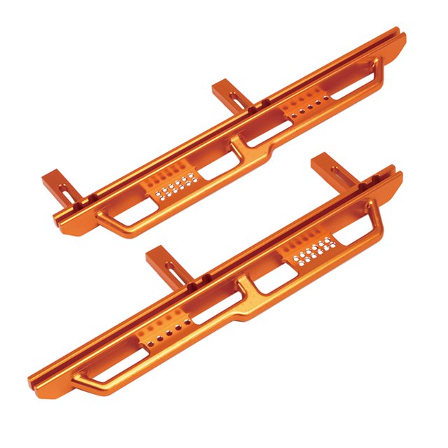 Baohd Side Collision Pedals For Scx6 Aluminum Alloy Crawler Slider Side 2pcs RC Car Accessories Replacement Parts RC Upgrade Part Orange