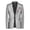 Silver, variant on Mens Metallic Suit Jacket 70s Disco Dance Party Sport Coat Slim Fit One Button Plaid Shiny Wedding Party Blazer Jacket
