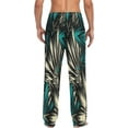 thumbnail image 3 of Vintage Teal Blue Flowers Men's Pajama Pants Lightweight Sleepwear Bottom Lounge Pants, 3 of 6