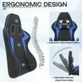 thumbnail image 5 of Bigzzia High-Back Gaming Chair PC Office Chair Computer Racing Chair PU Desk Task Chair Ergonomic Executive Swivel Rolling Chair with Lumbar Support for Back Pain Women, Men (Blue), 5 of 8