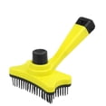 thumbnail image 5 of Yajisi Self-Cleaning Pet Grooming Brush for Dogs and Cats, Deshedding Tool Removes Loose Undercoat, Tangled Hair, Dander and Dirt, Ergonomic Handle, Yellow, 5 of 9