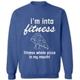 thumbnail image 2 of OXI Crewneck Sweatshirt - Whole Pizza In My Mouth, Basic Casual Sweatshirts for Men's and Women Fleece Sweatshirt Long Sleeve - Indigo Blue Medium, 2 of 2