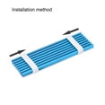 thumbnail image 4 of Aluminum Heatsink Kit 70x22x3mm Blue w Two Silicone Thermal Pads for M.2, for 2280 SSD, 4 of 4