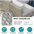 thumbnail image 2 of 8-Piece Patio Furniture Set with 43" Fire Pit Table, Wicker Rattan Patio Conversation Sets with Coffee Table, 4" Thickened Cushions & Waterproof Covers, 60000 BTU for Garden, Grey, 2 of 9