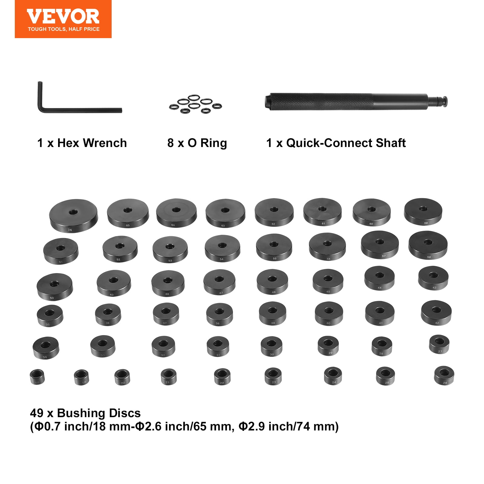 BENTISM 52 Pcs Custom Bushing Press Kit Transmission Wheel Bearing Race Seal Kit