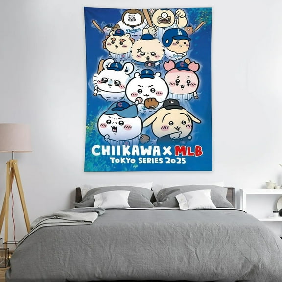 Tapestry for Chiikawa wall hanging Bedroom Dorm Funny Backgrounds Poster Wall Art Decorations Kids Girls Teens Gifts Funny 40×30 inch