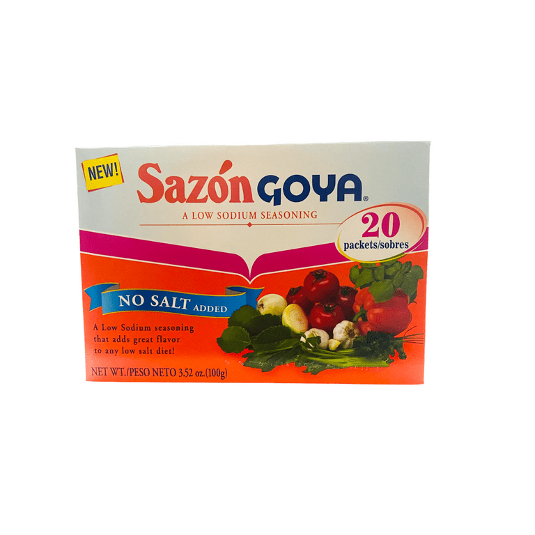 Sazon Goya Low Sodium Seasoning with Coriander & Annatto 3.52 oz Pack of 3