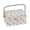 Bee, variant on Medium Sewing Box Organiser, Fabric Covered Storage Box with Handle, Internal Tray, Pin Cushion and Pocket for Sewing, Quilting and Knitting Supplies