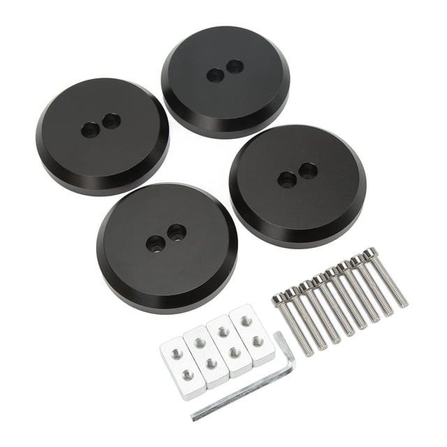 VOBOR Adaptador De Almohadilla De Conector De Aluminio De 4 Uds., Reemplazo Negro De Superficie Anodizada De Fuerza Fuerte Negra Corvette C5 C6 C7 C8