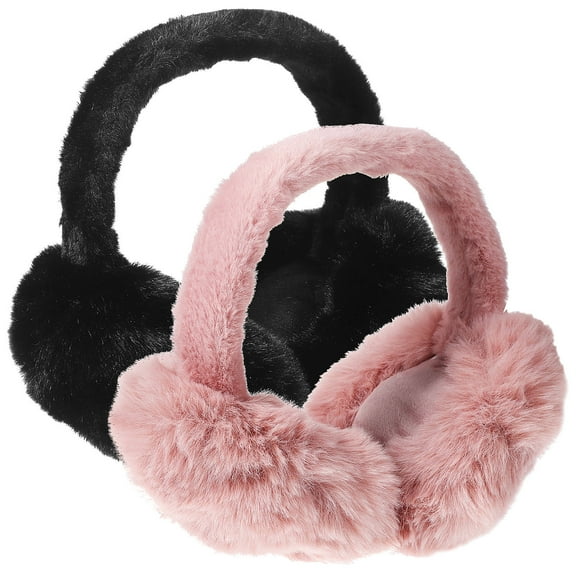 Raindrops 2Pcs Winter Ear Muffs Plush Earmuffs for Women Soft Warm Winter Accessories