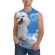 thumbnail image 1 of Balery Cute Cloud Bichon Frise Camisetas sin mangas para hombre, absorbe la humedad y protege contra el mal olor.-XX-Large, 1 of 7