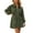Green, variant on Casual Belted Shirt Dress Long Sleeve Relaxed Fit Mid Length Waist Drawstring Trench Coat Style Fall Fashion Outerwear Juniors Casual Dresses Short Sleeve Summer Dress Dresses for Women Swing