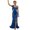 A-Blue405, variant on XIAOCHA Figure-Hugging Maxi Gown for Women Sleeveless V-Neck Summer Wedding Evening Dress