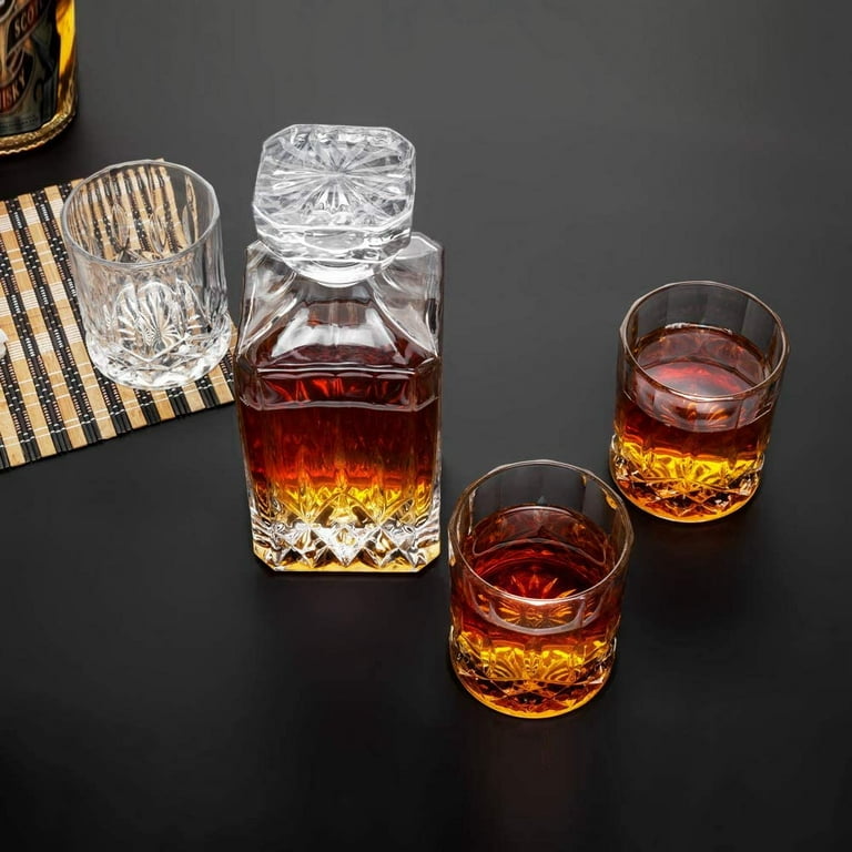 Crystal Whiskey Decanter Set, Hand Made Liquor