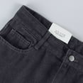 thumbnail image 6 of 27" Inseam Womens Jeans Full Length Wide-Leg High Rise Plus Size Pants for Women Denim Solid Stretch Pants Dark Gray 2XL, 6 of 7