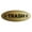 Brushed Gold, variant on Signs ByLITA Oval Trash Sign - Laser-Engraved Lettering | Durable ABS Plastic | Vibrant Colors | Powerful Foam Tape (Brushed Gold) - Small