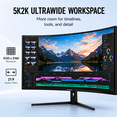 thumbnail image 7 of Deco Gear 40" Curved Ultrawide IPS Monitor, 5120×2160 5K2K, 21:9, 75Hz, 6ms, HDR, Adaptive Sync, USB-C, HDMI, DisplayPort, PIP/PBP, Ergonomic Stand, 7 of 7