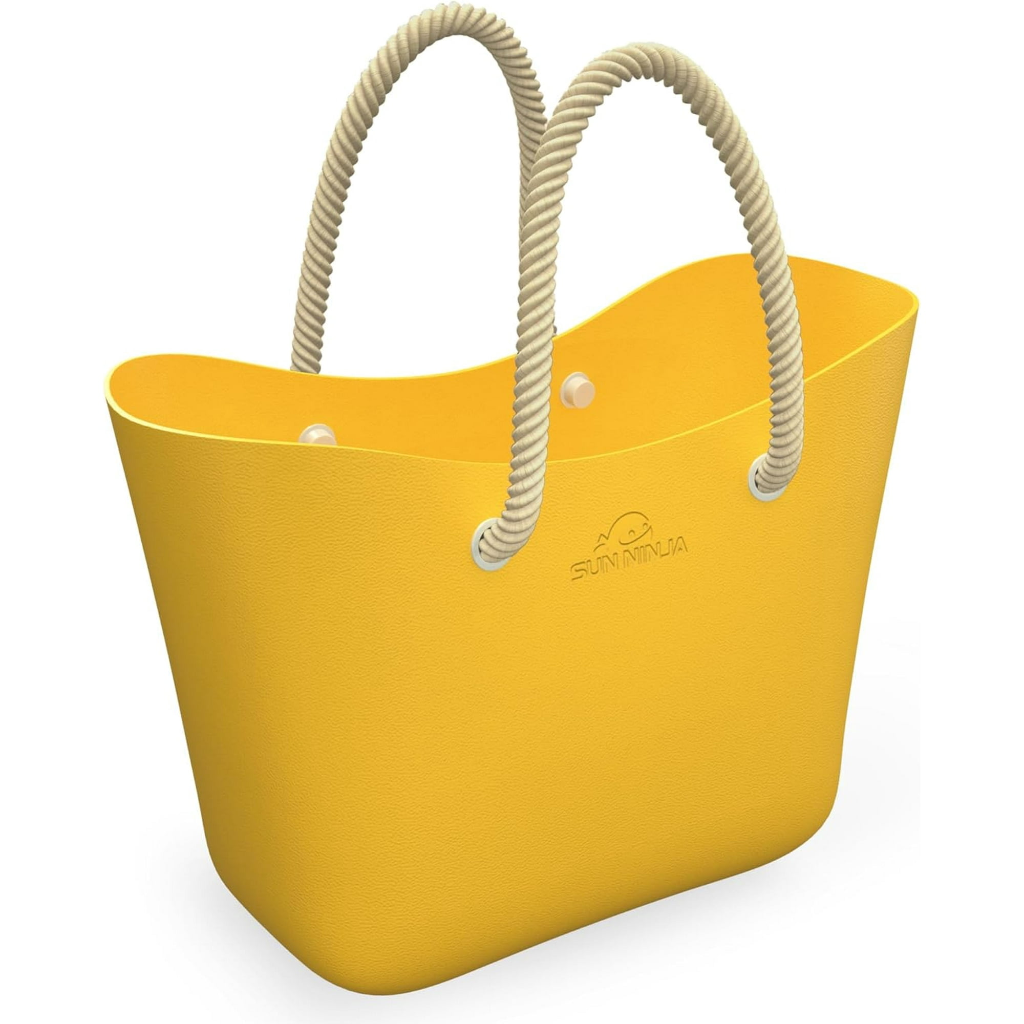 SUN NINJA Rubber Tote Bag - Plastic Beach Bag XL - Extra