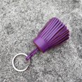 thumbnail image 4 of kurtrusly Keychain Decorative Keyring Leather Pendant Tassel Handmade Handicraft Key Chain Hanging Decoration Holder Purse Wallet Purple, 4 of 6