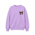 thumbnail image 2 of MKOSPLRT Kids Crew Neck Sweatshirts Funny Bow Graphic Sweat Shirts Long Sleeve Workout Pullover Girls Casual Fall Clothes 1-13 Years, 2 of 7